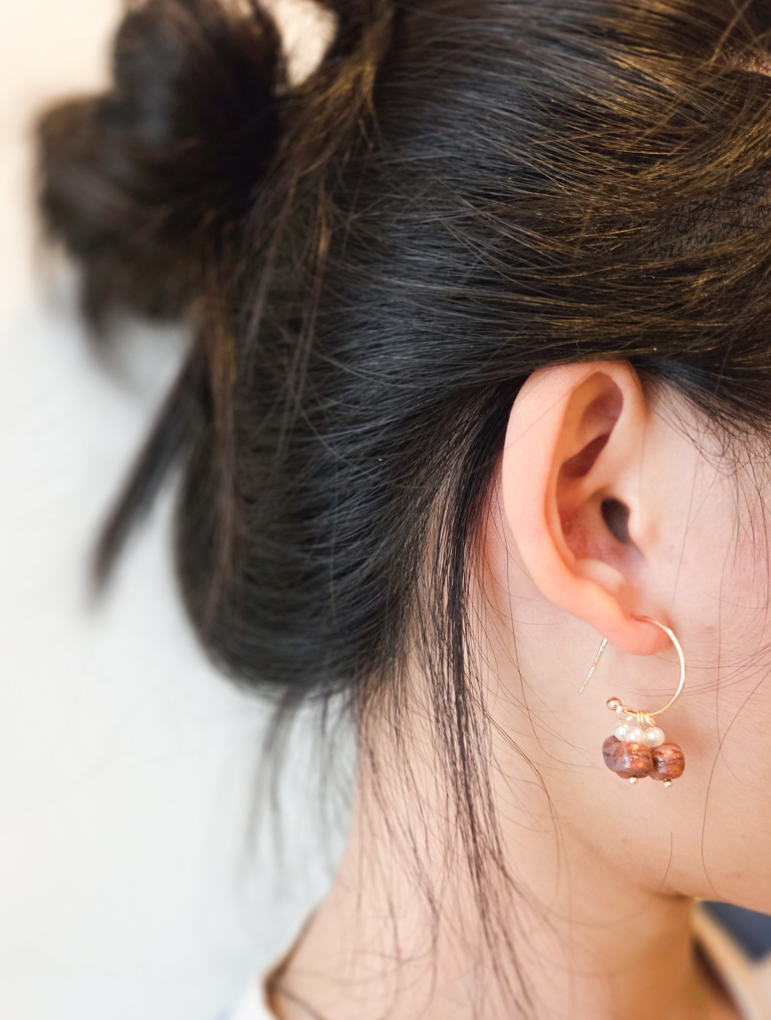 Vintage Blush Cluster Earrings