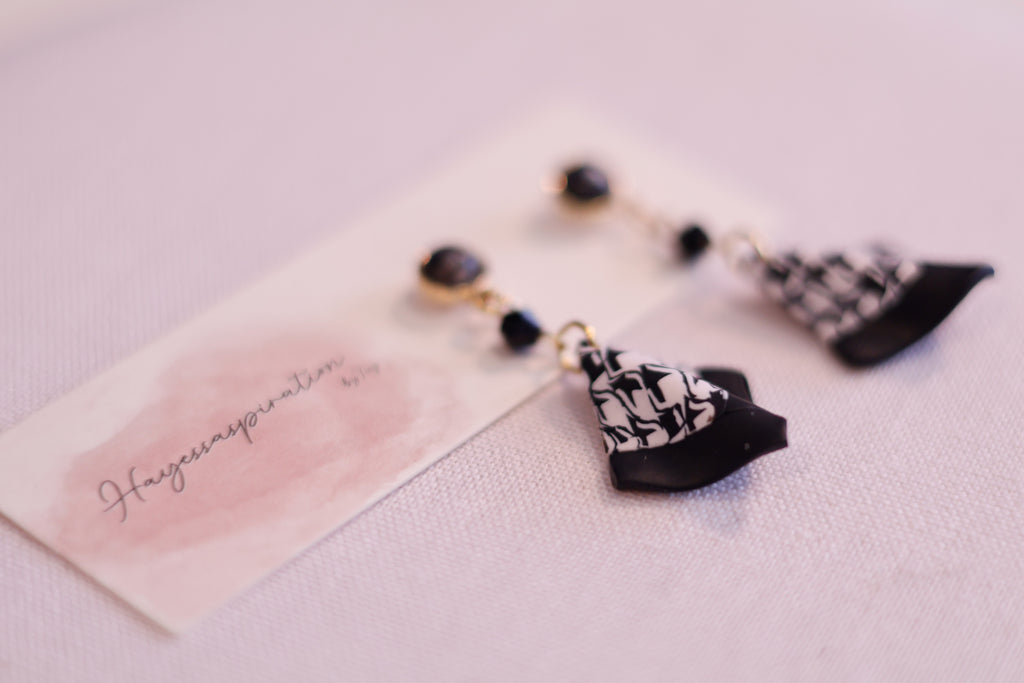 Houndstooth Charm Dangle - 2 (last pair)
