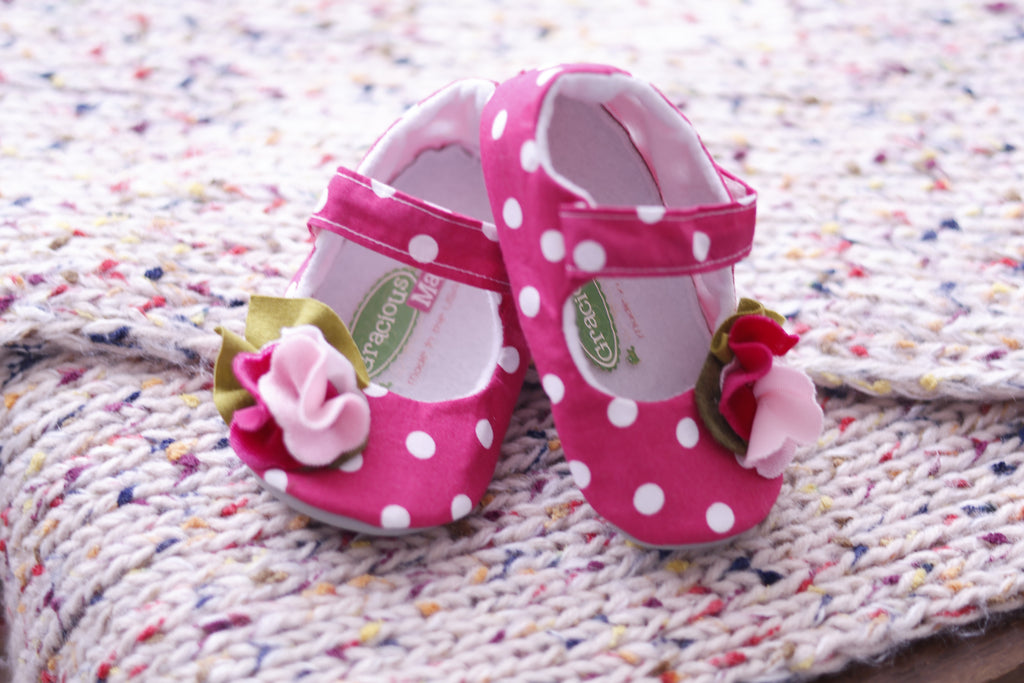 POLKA DOTS (dark pink) Mary Jane