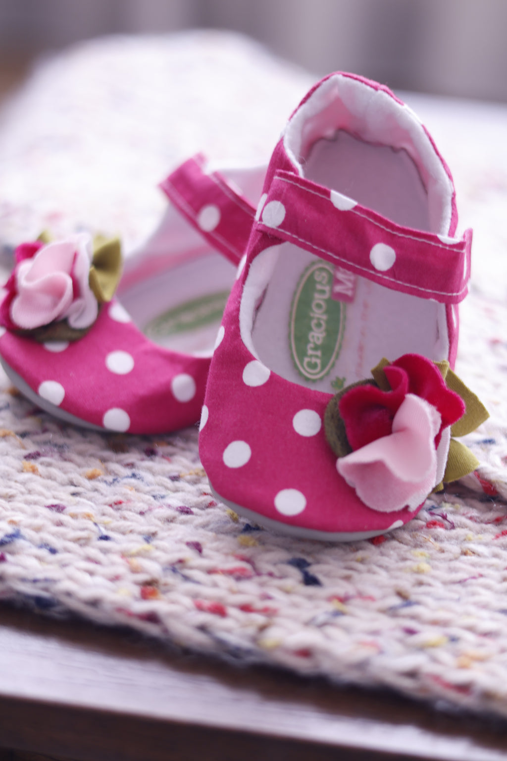 POLKA DOTS (dark pink) Mary Jane
