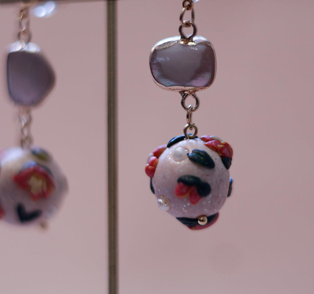 Blush Bloom Drop Earrings