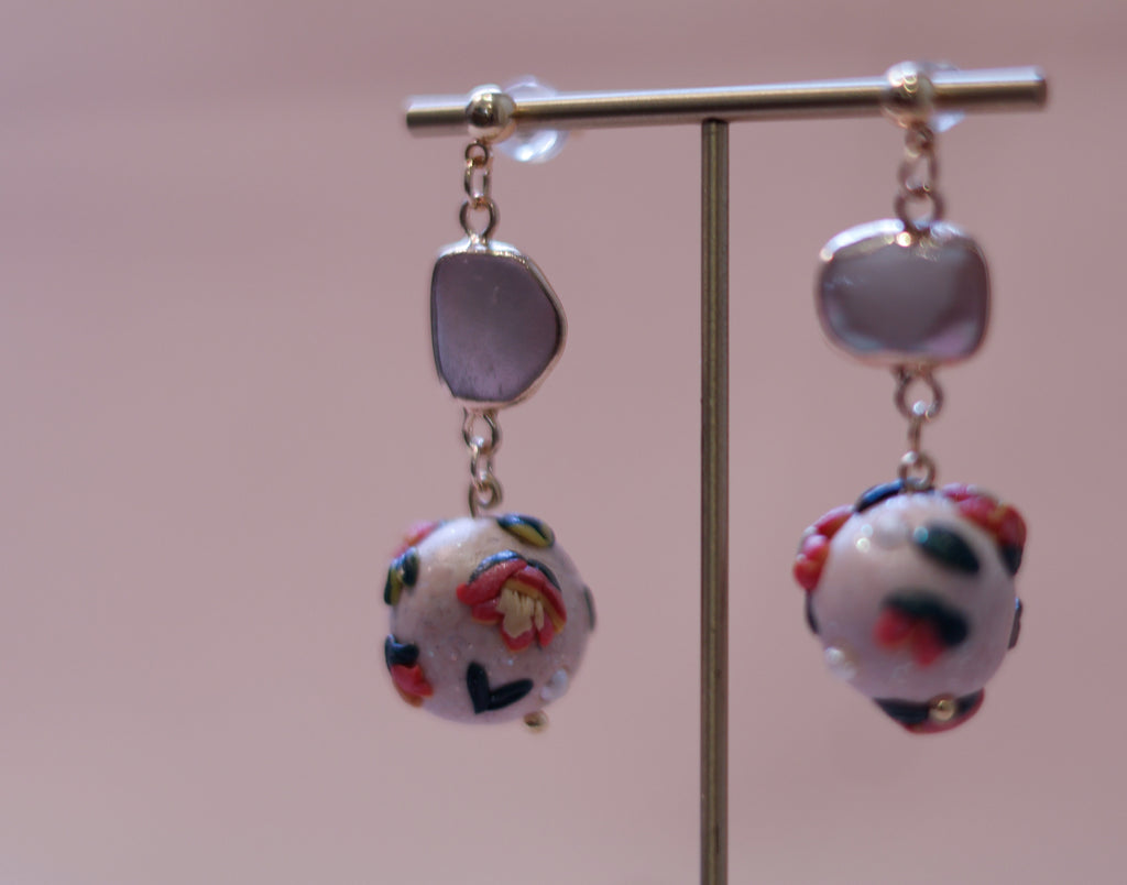 Blush Bloom Drop Earrings
