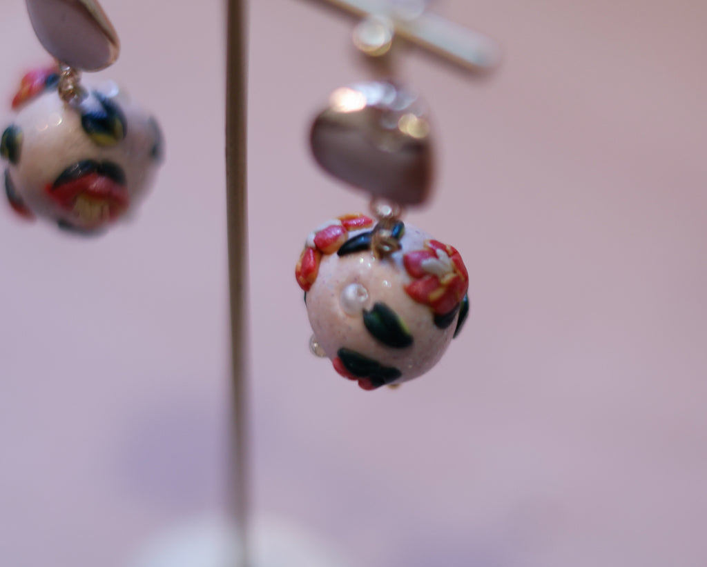 Blush Bloom Drop Earrings