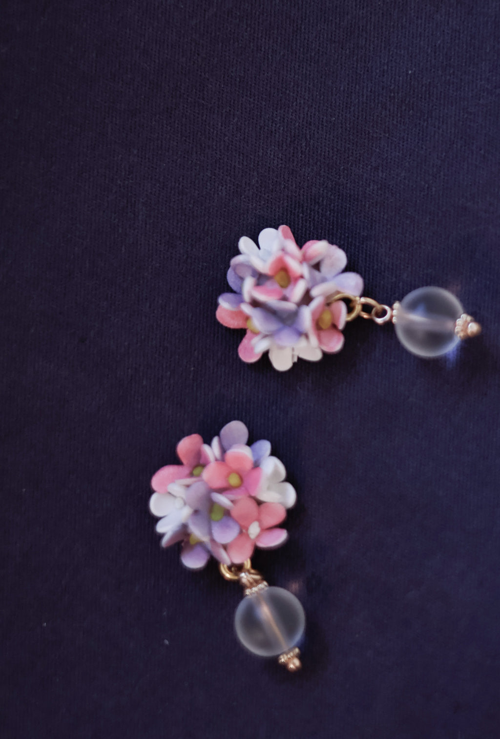 Purple spring in cute glass beads