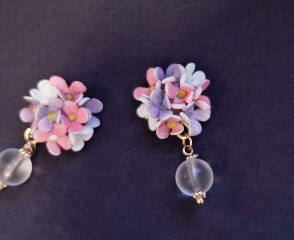 Purple spring in cute glass beads