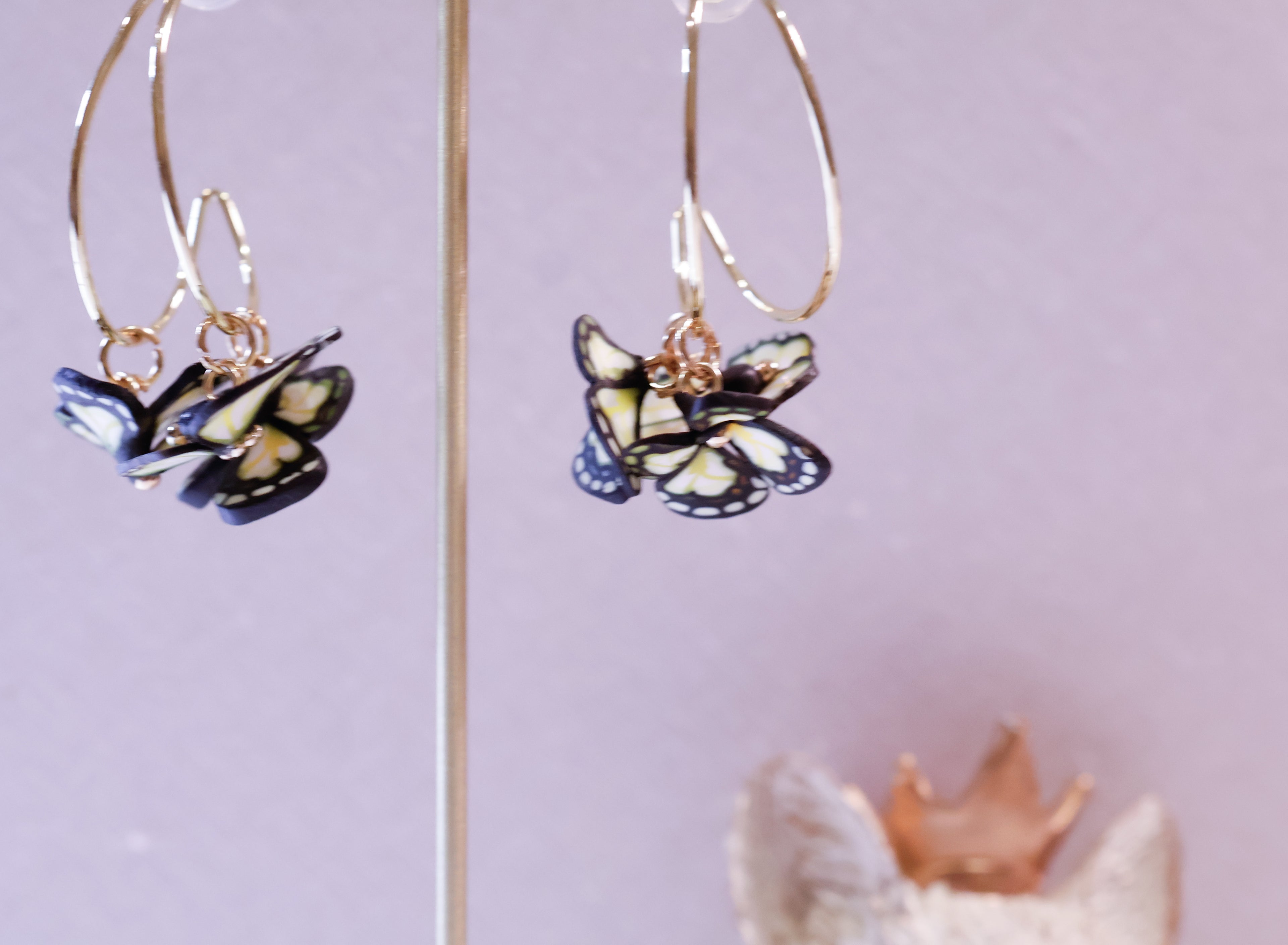 🦋 double circle hooks - Multi colour