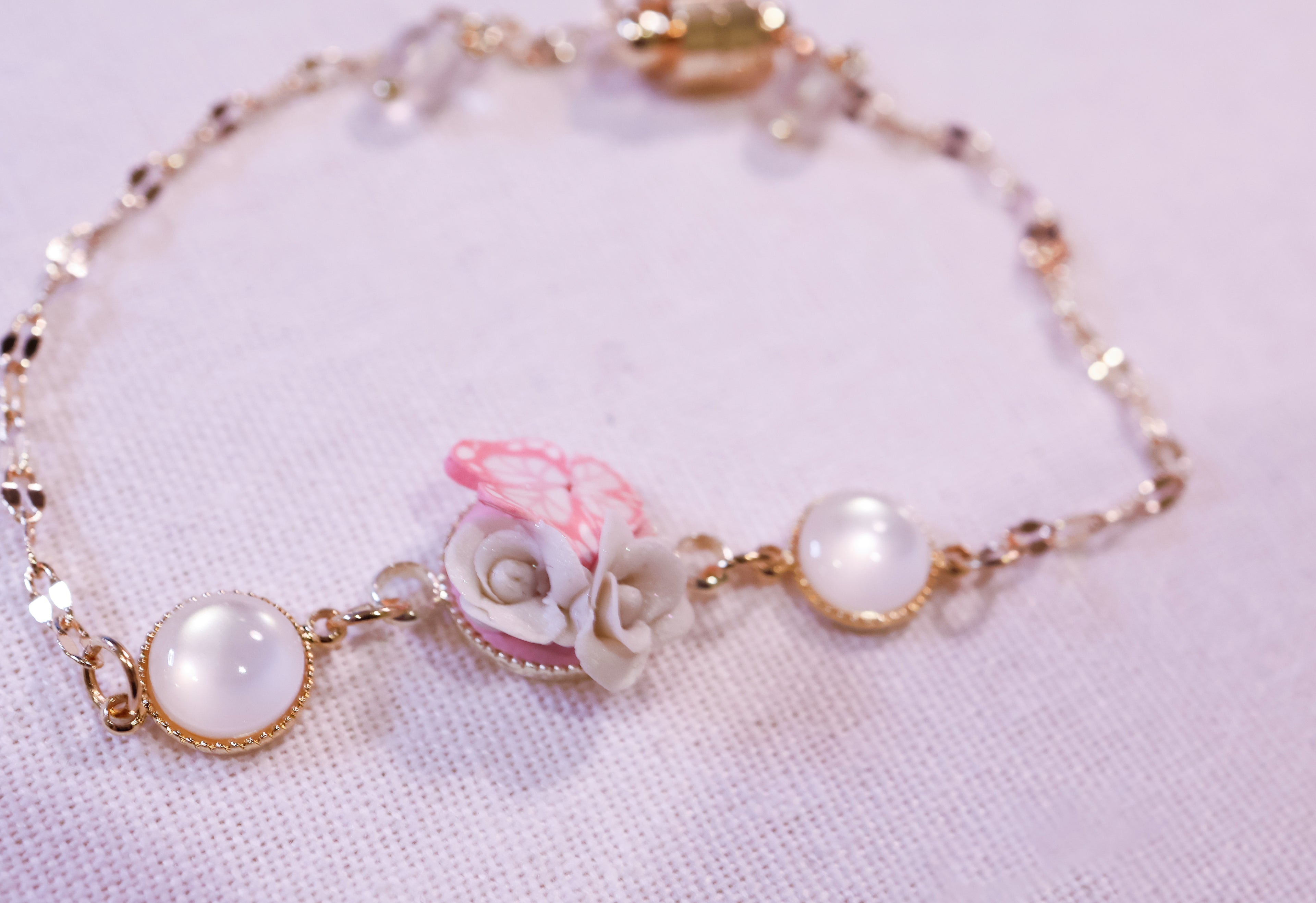 🦋 Bracelet (pink) - magnet clasp
