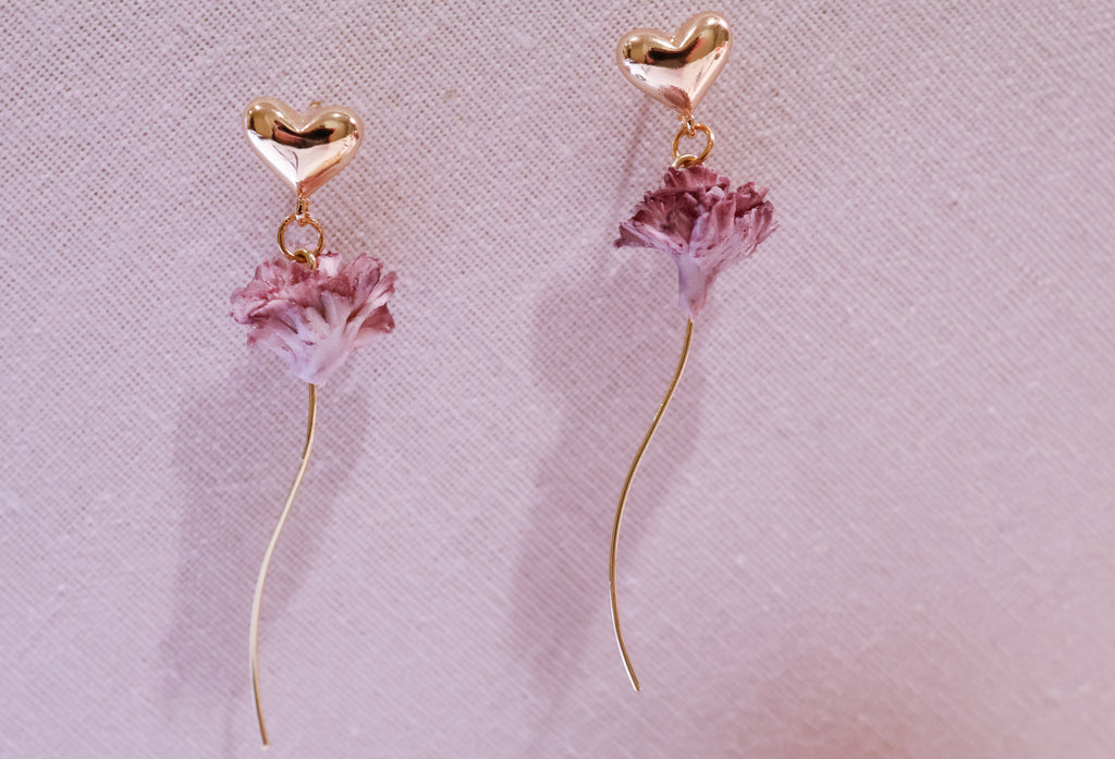Purple carnation Dangle