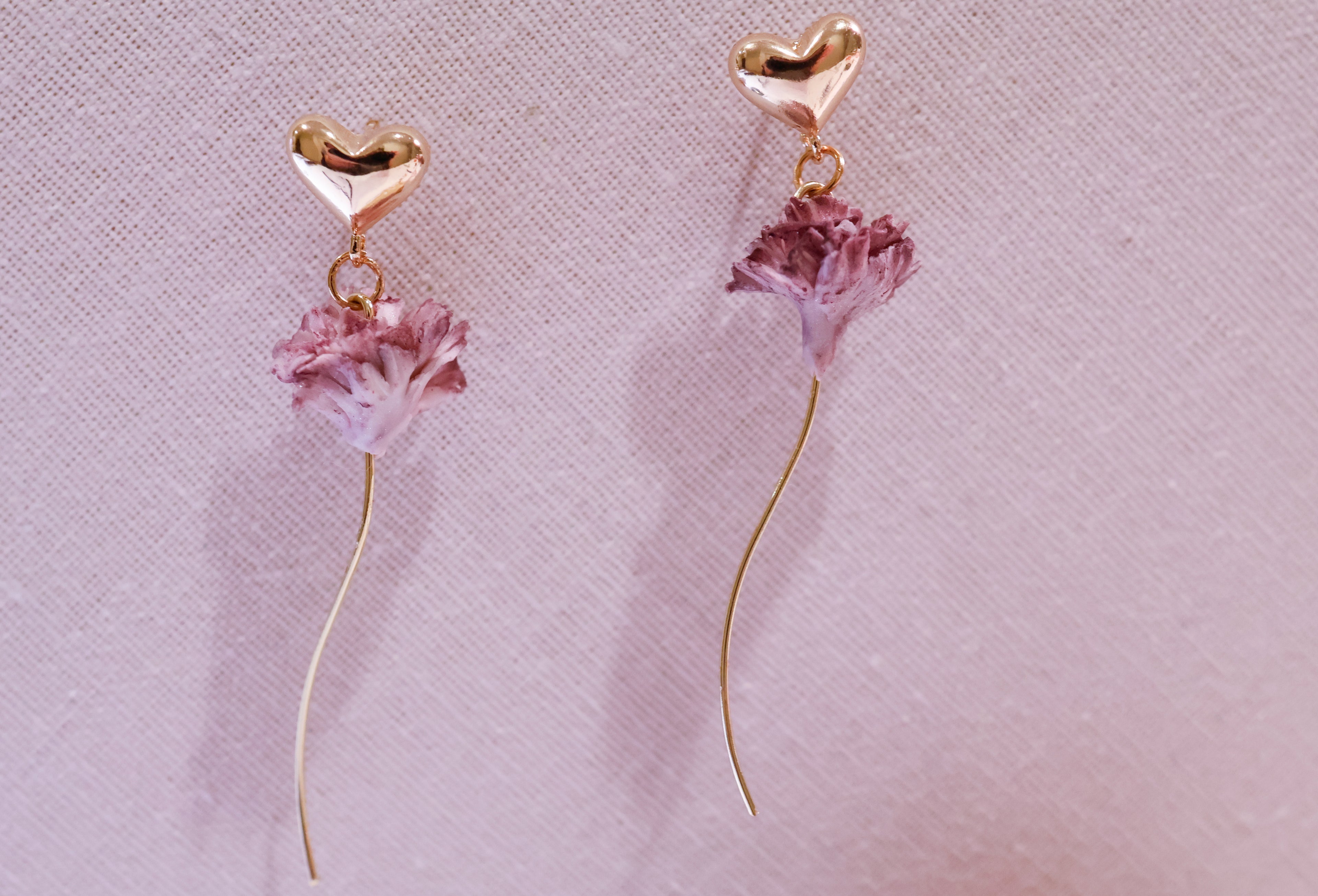 Purple carnation Dangle