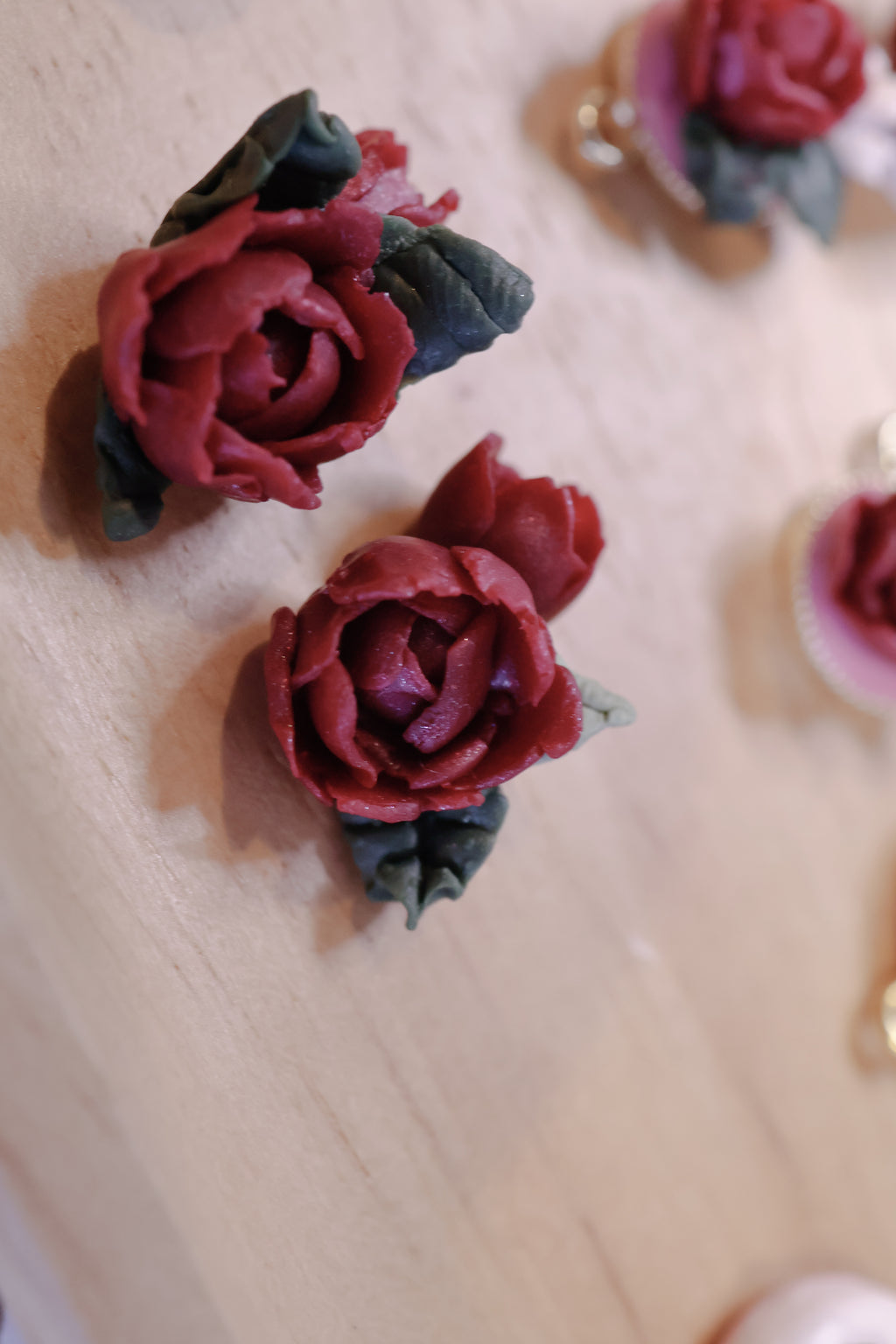 Peony studs (2 designs)