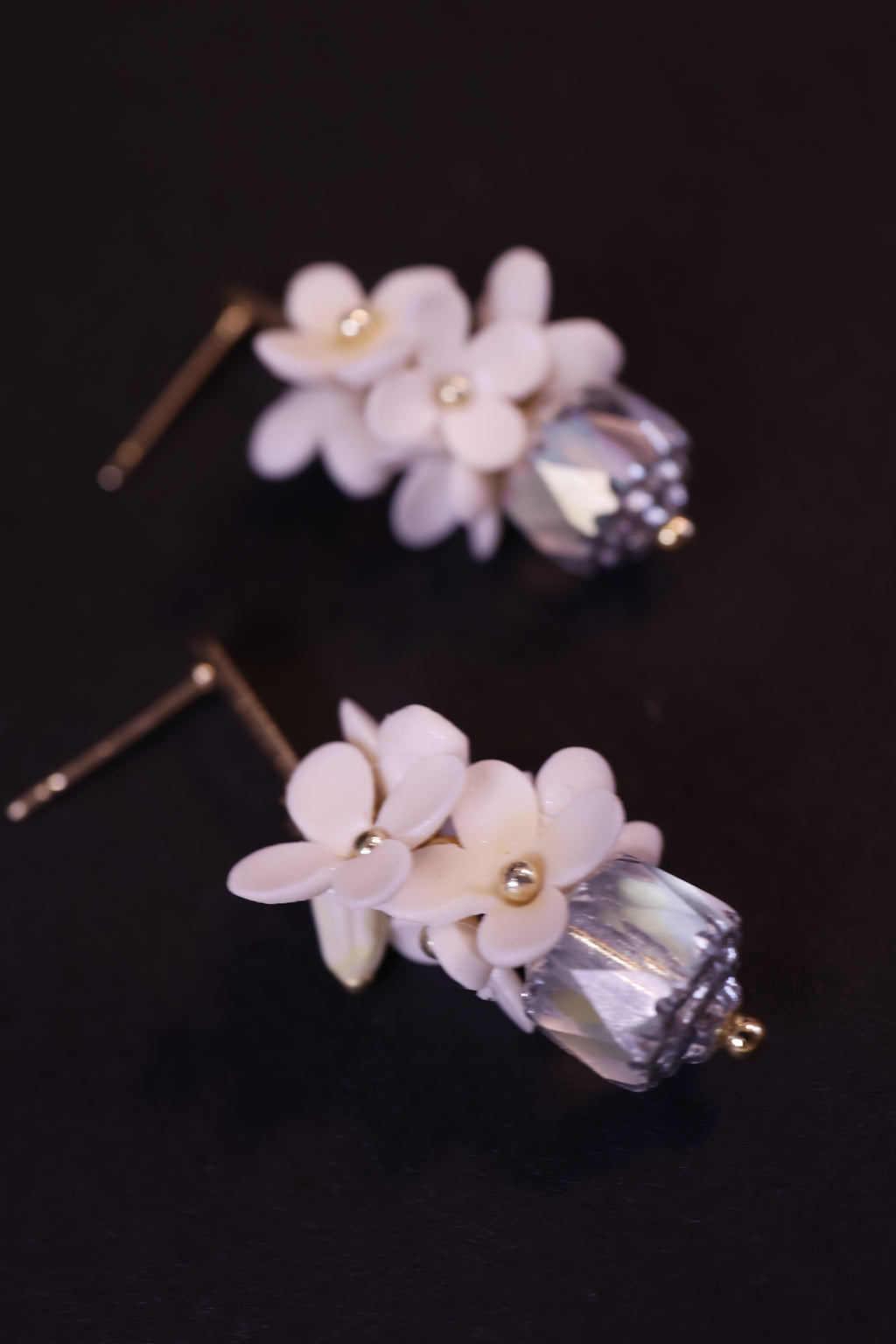 Tiny flowers with Vintage Japanese beads