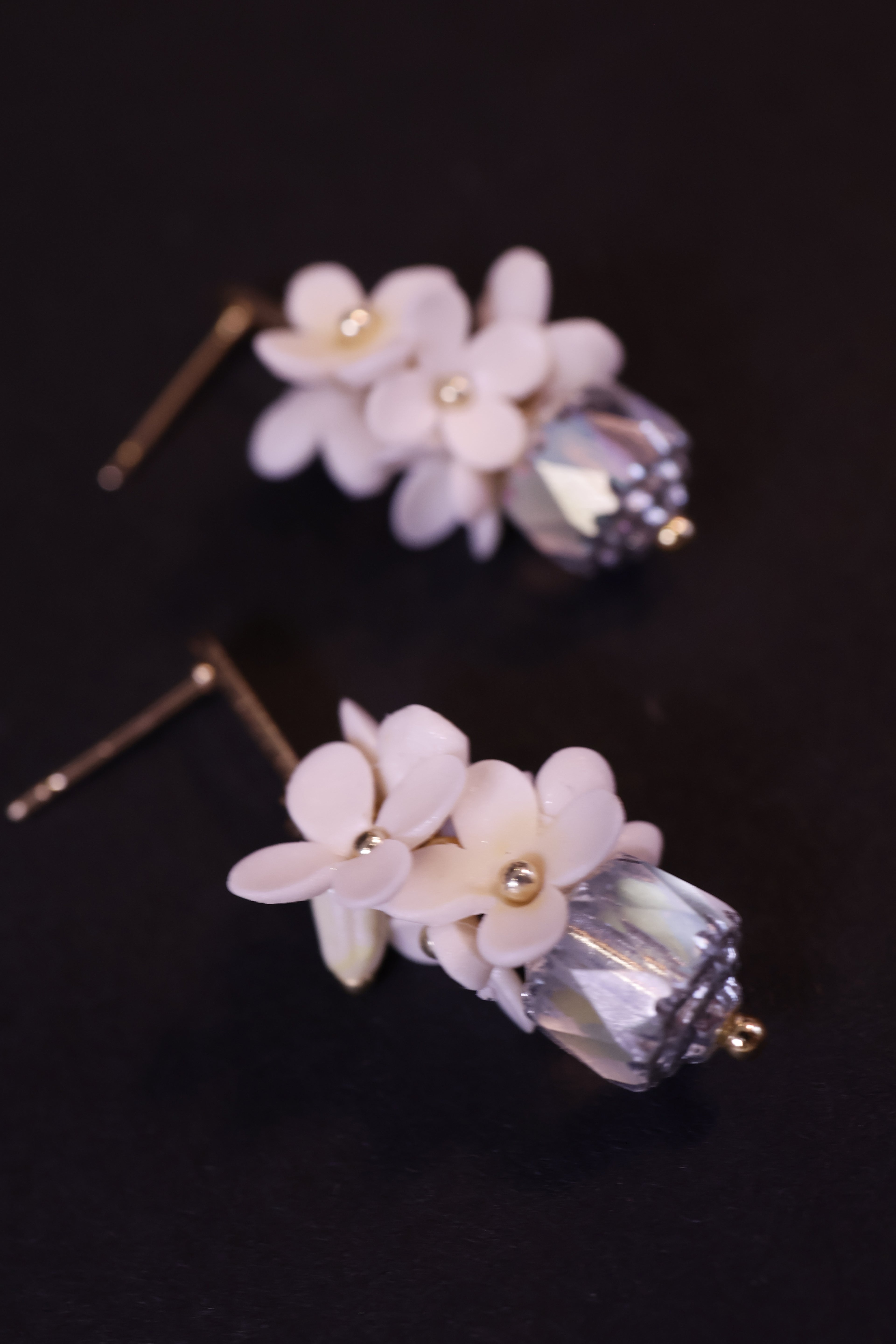 Tiny flowers with Vintage Japanese beads