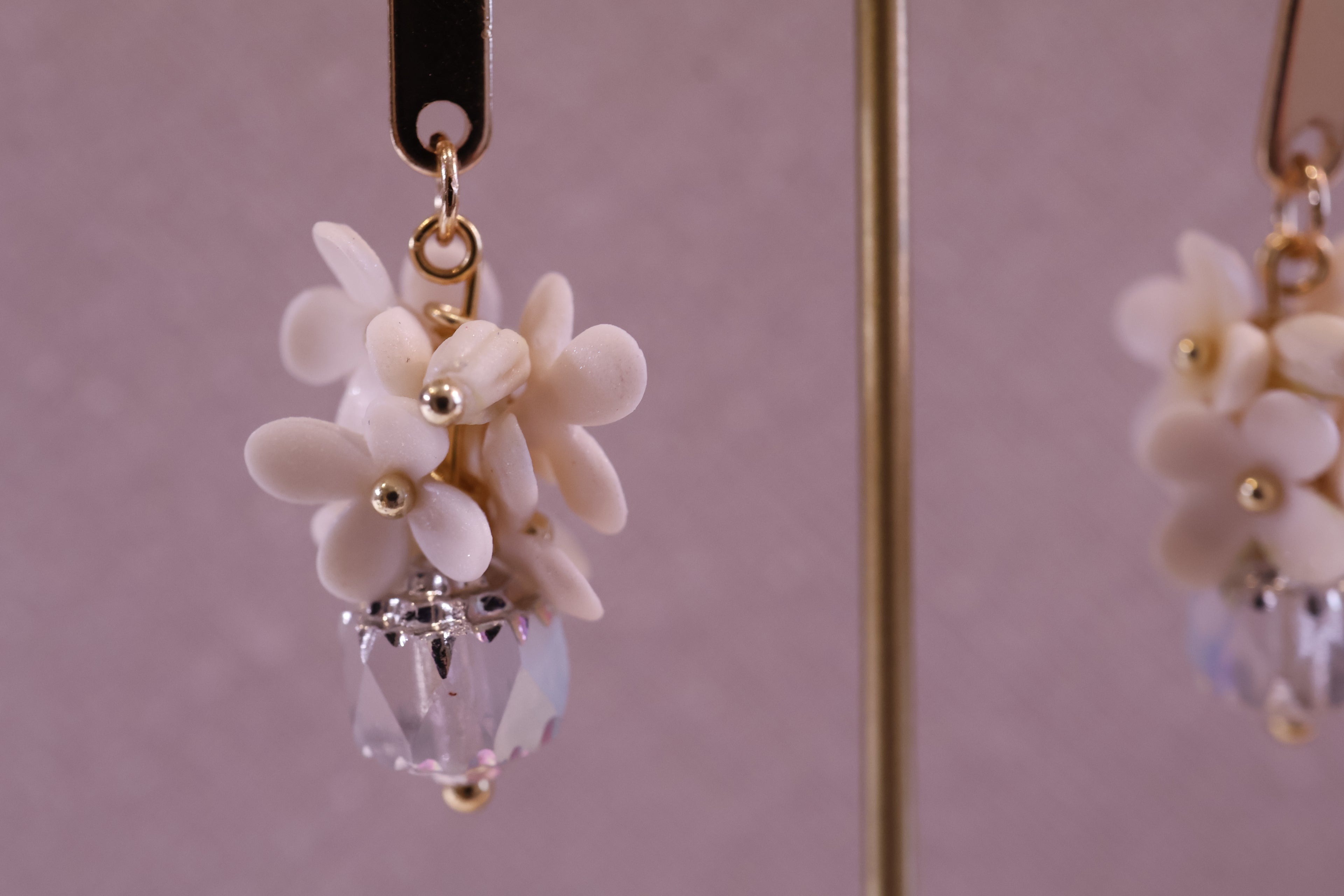 Tiny flowers with Vintage Japanese beads