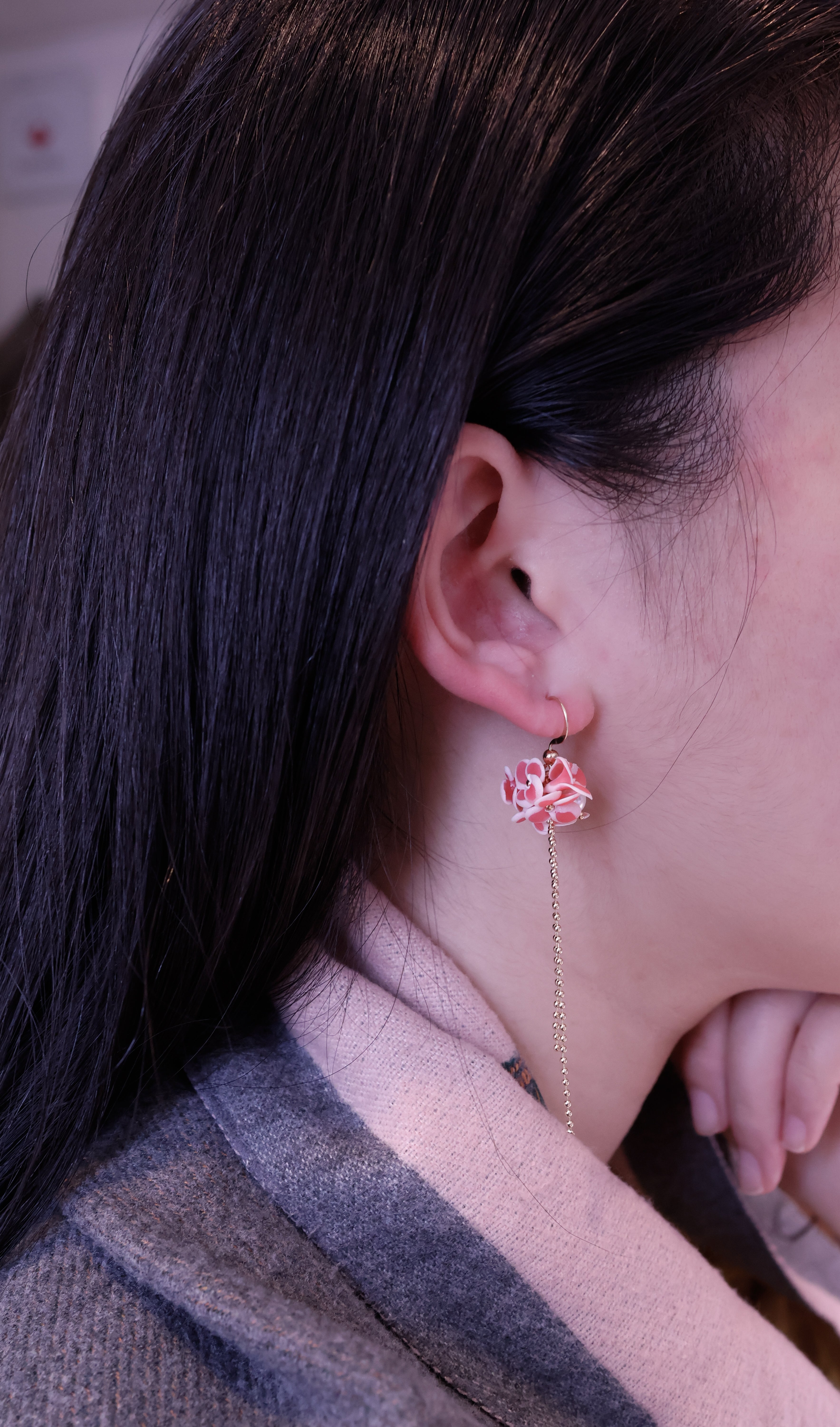 Hayes's peach floral drops